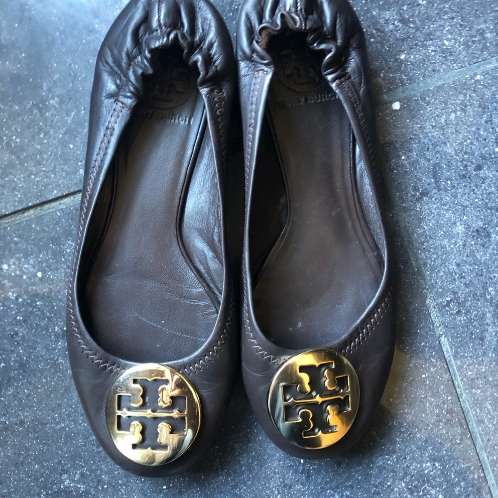 Tory Burch Brown Ballet Flats